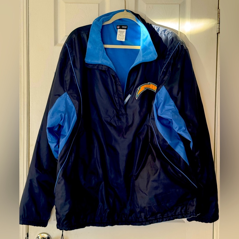 Los Angeles Chargers 1/4 Zip fleece lined Pullover Jacket